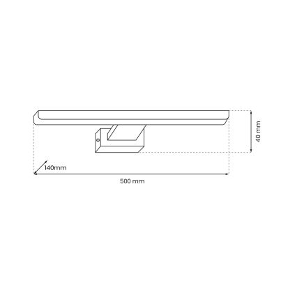 LED Obrazové svietidlo PINTO LED/12W/230V lesklý chróm