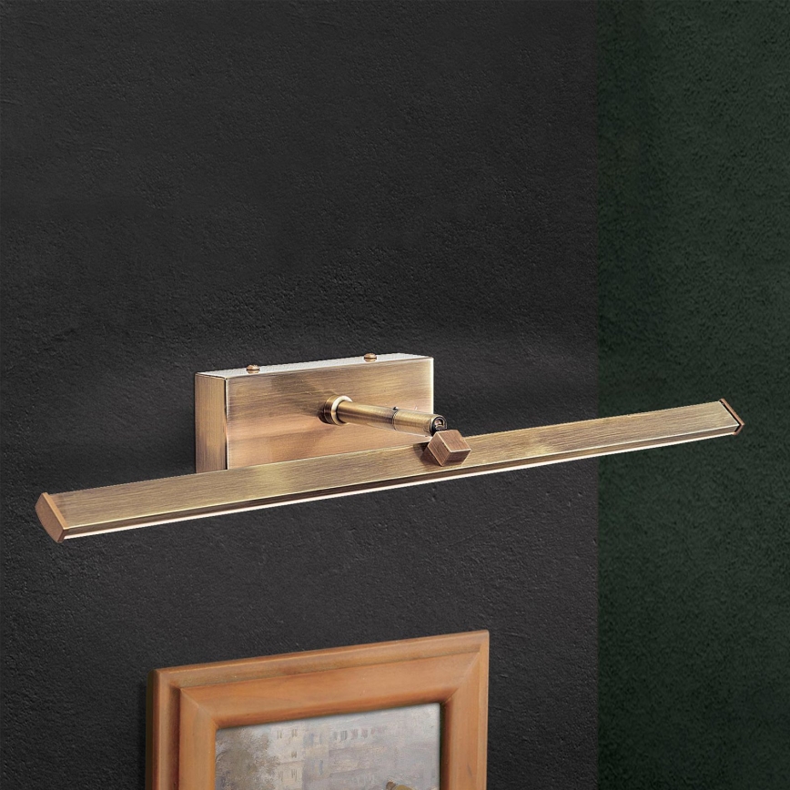 LED Obrazové svietidlo PUBLIO LED/10W/230V 50 cm zlatá/patina