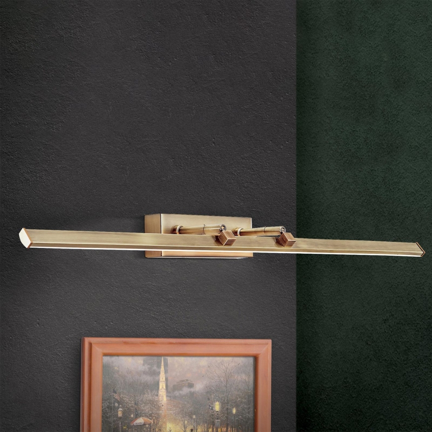 LED Obrazové svietidlo PUBLIO LED/15W/230V 75 cm zlatá/patina