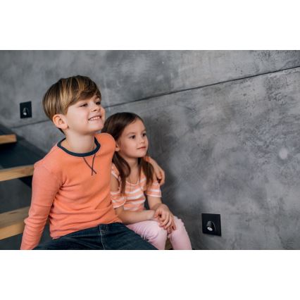 LED Orientačné svietidlo MEFIS LED/0,7W/12V 3000 K čierna