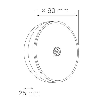 LED Osvetlenie nábytku so senzorom LED/1,2W/4,5V 3xAA matný chróm