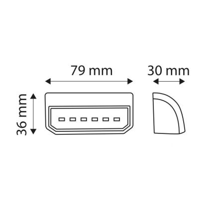 LED Osvetlenie ŠPZ LICE LED/0,2W/12-24V IP67