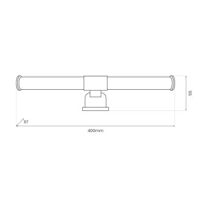 LED osvetlenie zrkadla do kúpeľne 2 v 1 APA LED/6W/230V 40 cm IP44 lesklý chróm