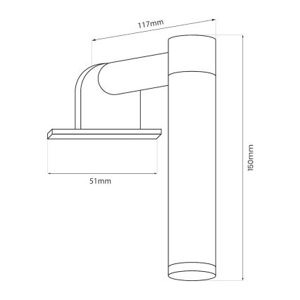 LED osvetlenie zrkadla do kúpeľne APA MINI LED/4W/230V IP44, lesklý chróm