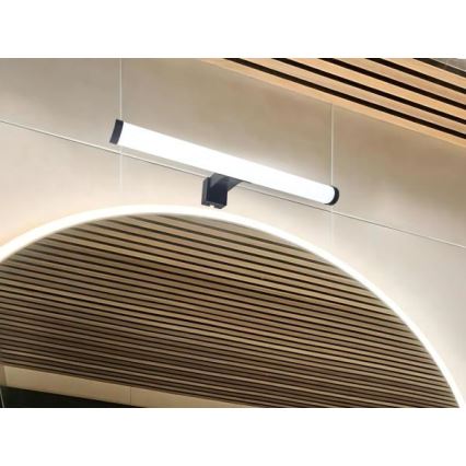 LED osvetlenie zrkadla do kúpeľne LED/8W/230V 30 cm IP44 čierne
