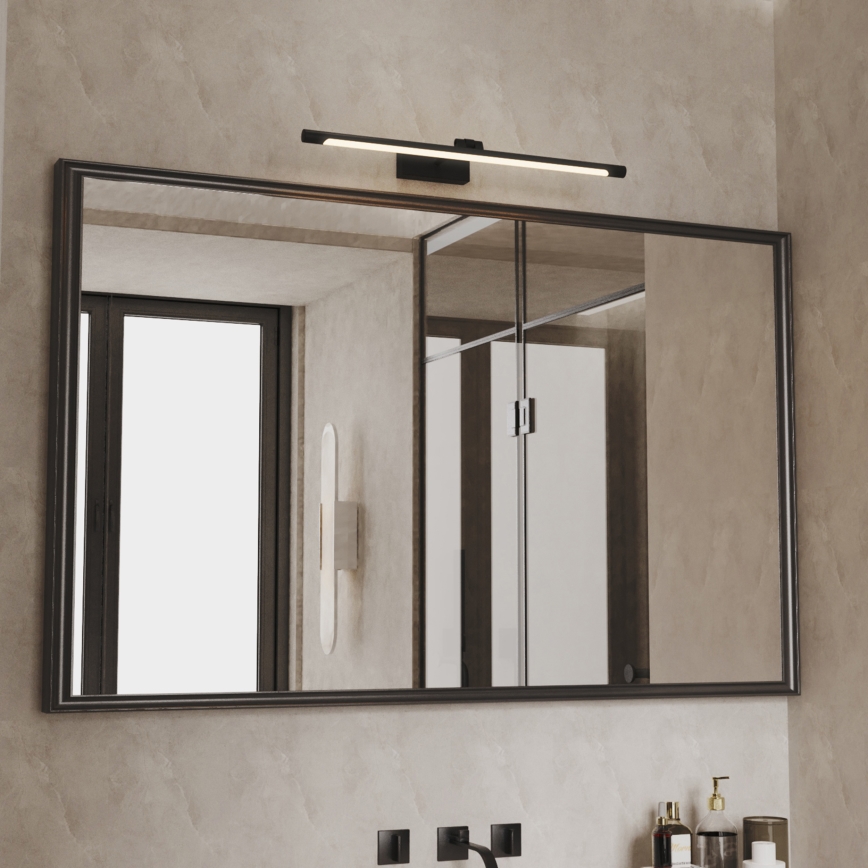 LED osvetlenie zrkadla do kúpeľne MIRROR LED/8W/230V 4000K IP44 60 cm čierna