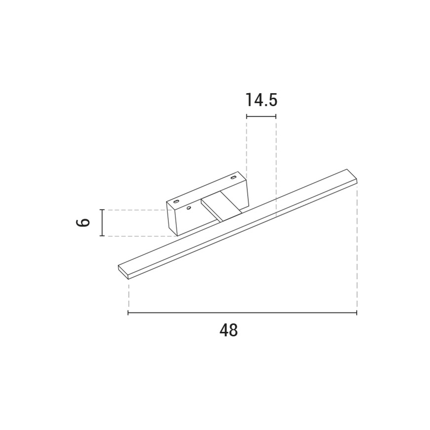 LED Osvetlenie zrkadla LED/10W/230V 3000K lesklý chróm