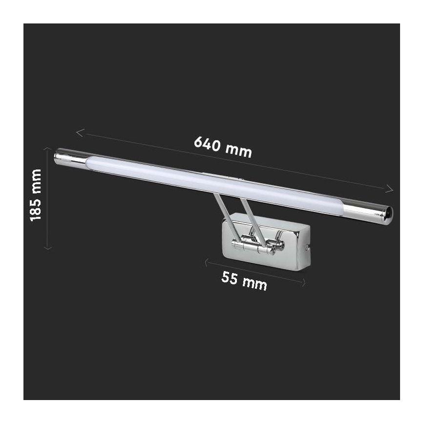 LED Osvetlenie zrkadla LED/13W/230V 3000K 64cm chróm