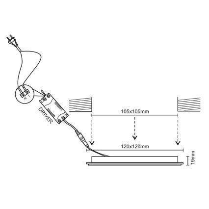 LED panel podhľadový LED/6W