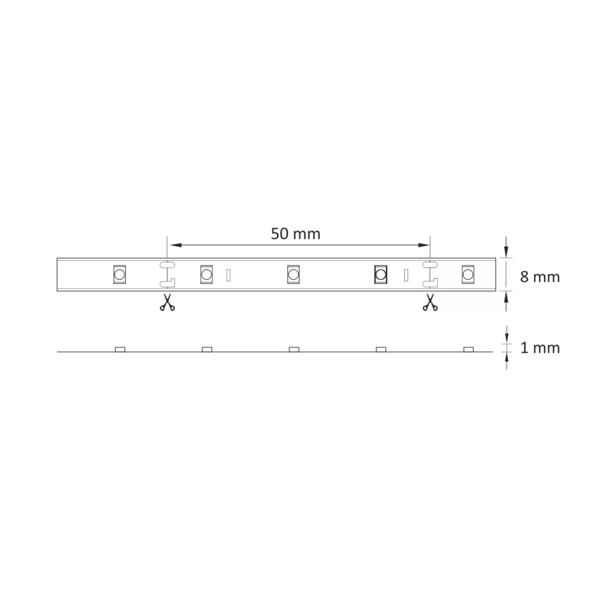 LED Pásik 5m LED/10W/12V IP20 6500K
