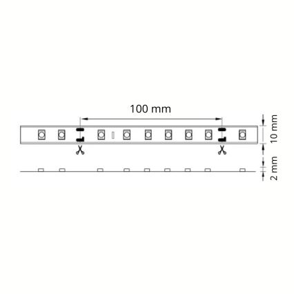 LED Pásik 5m LED/10W/12V IP20 biela