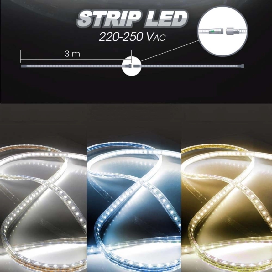 LED Pásik EASY CONNECT LED/14,4W/230V 3m IP67 modrá