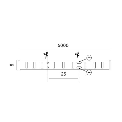 LED Pásik LED/50W/12V 5 m 4000K IP65