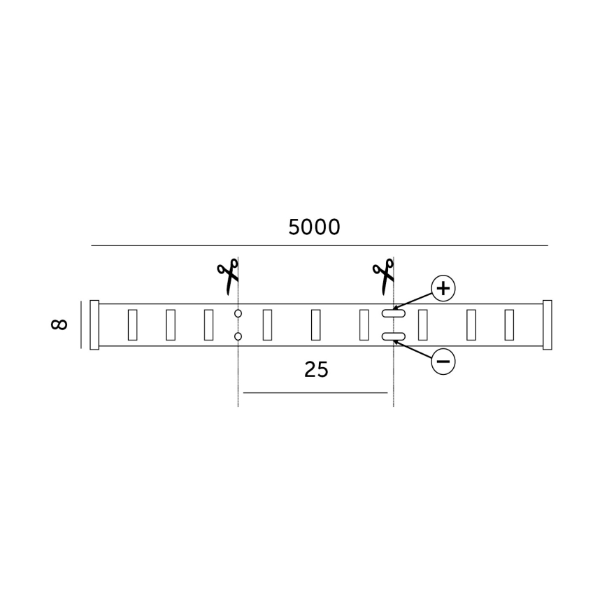 LED Pásik LED/50W/12V 5 m 4000K IP65