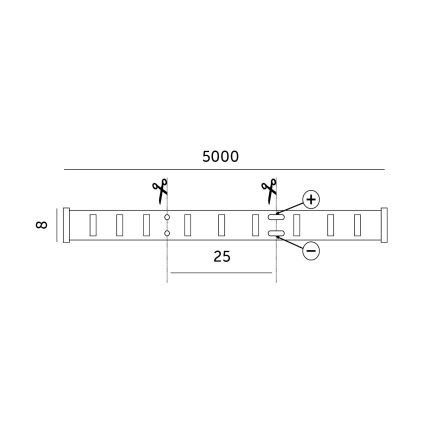 LED Pásik LED/50W/12V 5 m 6500K