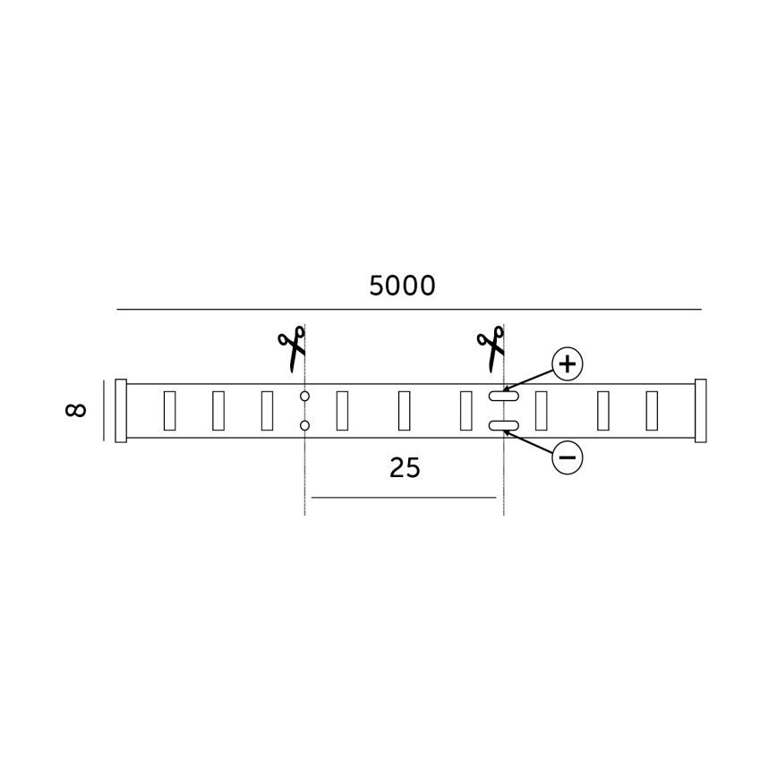 LED Pásik LED/50W/12V 5 m 6500K