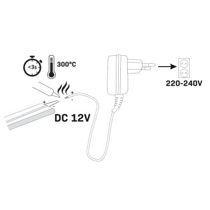 LED Pásik NEON 2 m LED/17W/12V IP65 modrá