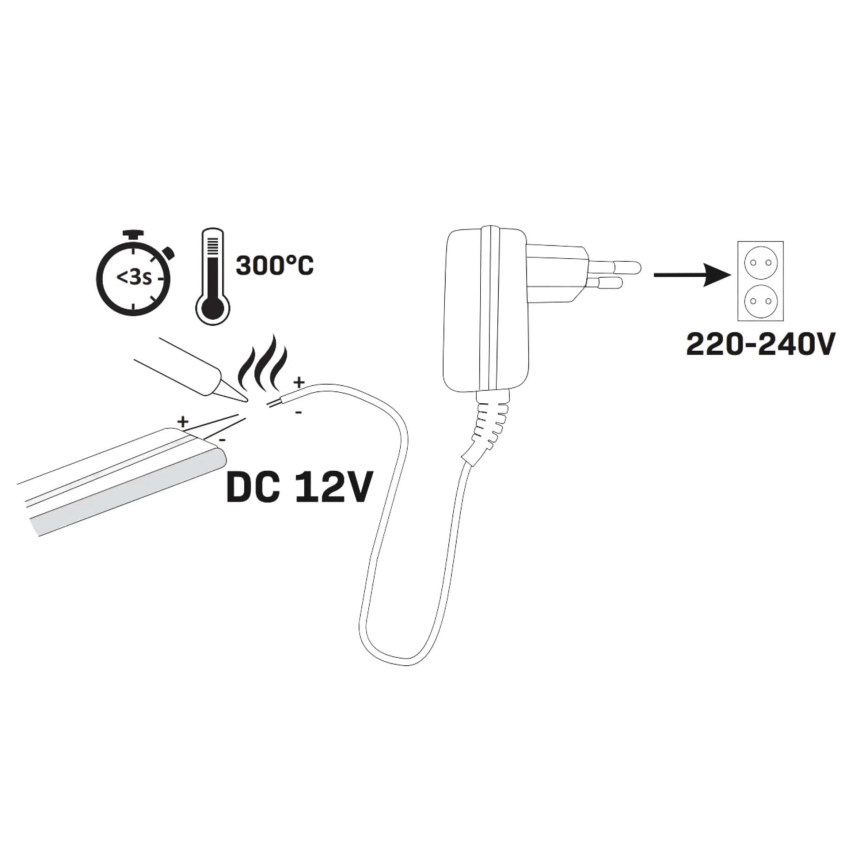 LED Pásik NEON 2 m LED/17W/12V IP65 modrá