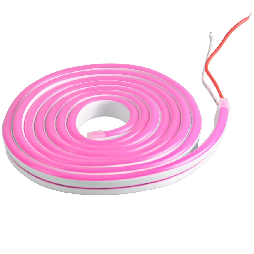 LED Pásik NEON 2 m LED/17W/12V IP65 ružová