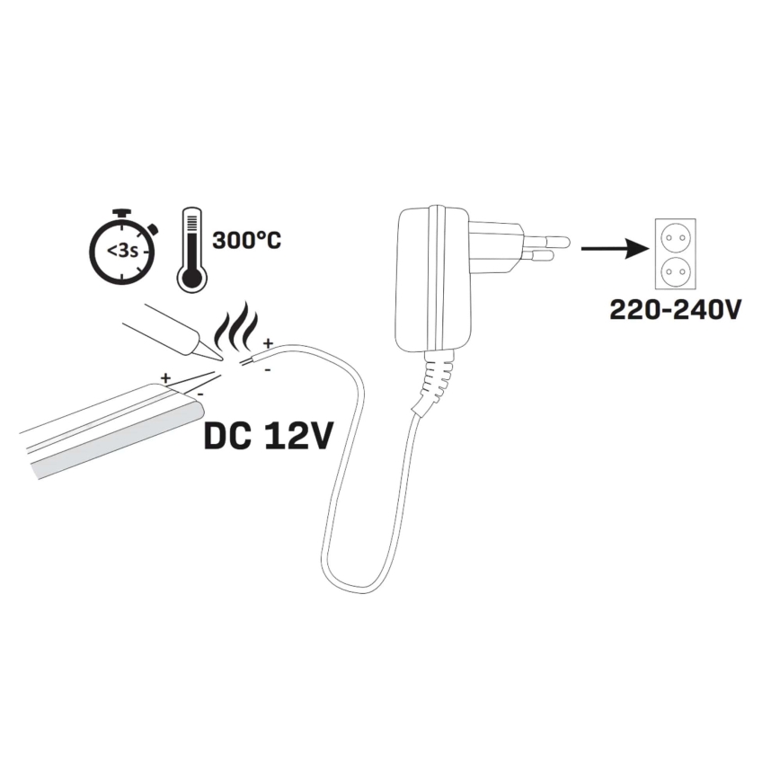 LED Pásik NEON 2 m LED/17W/12V IP65 ružová