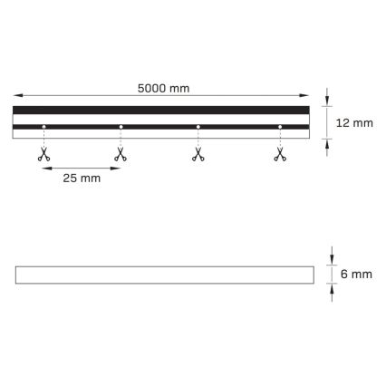 LED Pásik NEON 5 m LED/23W/12V IP65 zelená