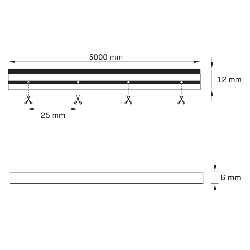 LED Pásik NEON 5 m LED/23W/12V IP65 zelená