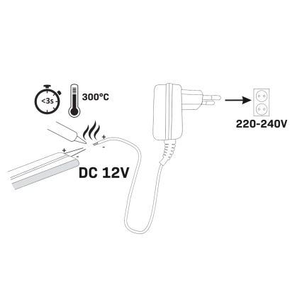 LED Pásik NEON 5 m LED/27W/12V IP65 modrá