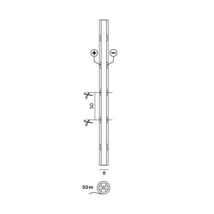 LED pásik TRAMO LED/500W/24V 50m 3000K