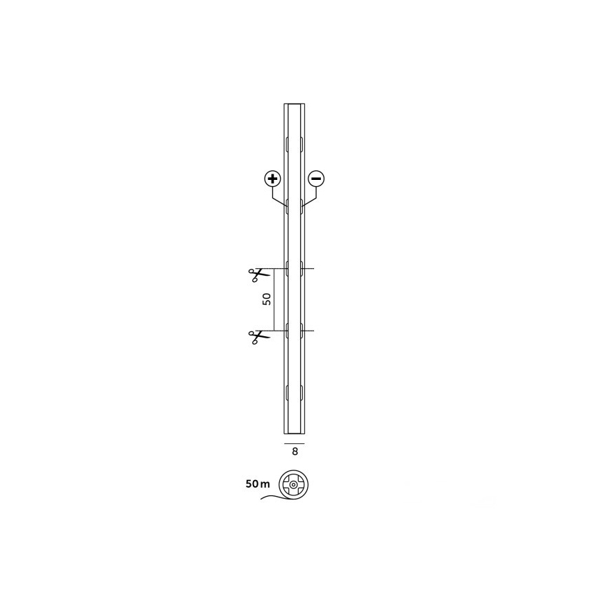 LED pásik TRAMO LED/500W/24V 50m 3000K