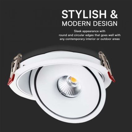 LED Podhľadové bodové svietidlo LED/28W/230V 3000/4000/6400K pr. 20 cm biela