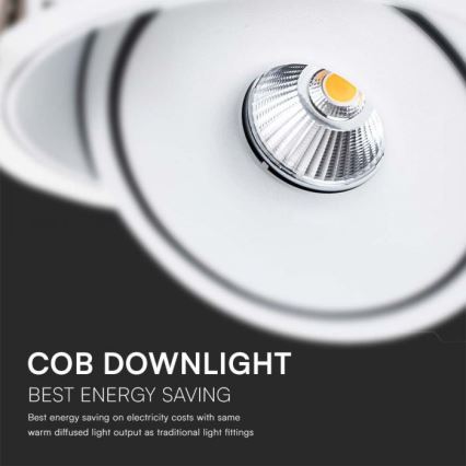 LED Podhľadové bodové svietidlo LED/28W/230V 3000/4000/6400K pr. 20 cm biela
