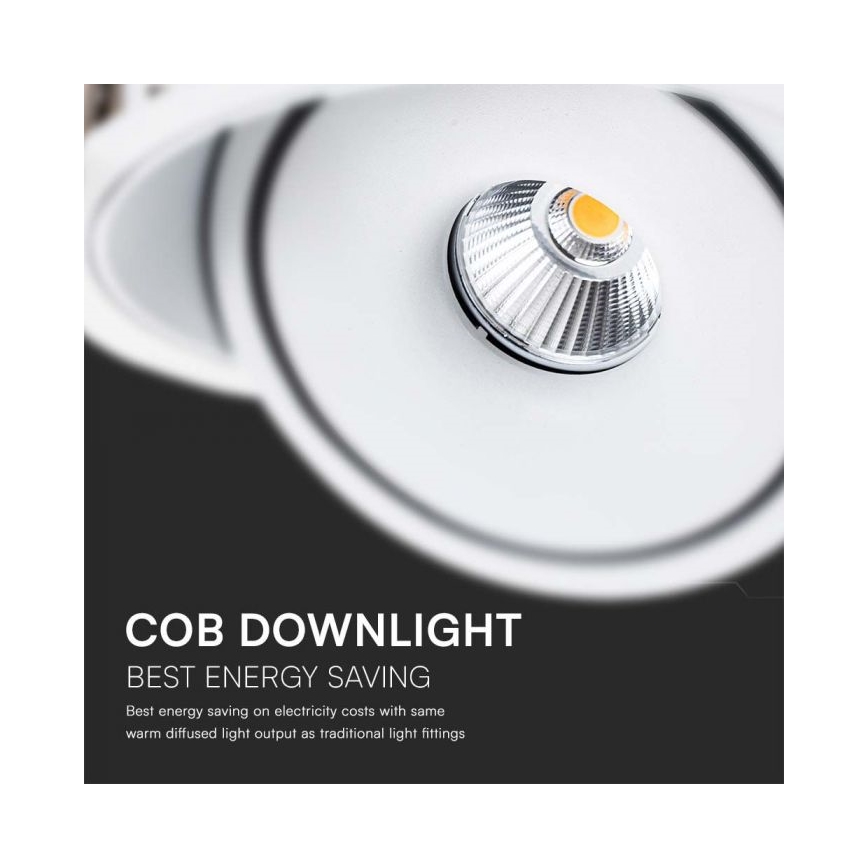 LED Podhľadové bodové svietidlo LED/28W/230V 3000/4000/6400K pr. 20 cm biela