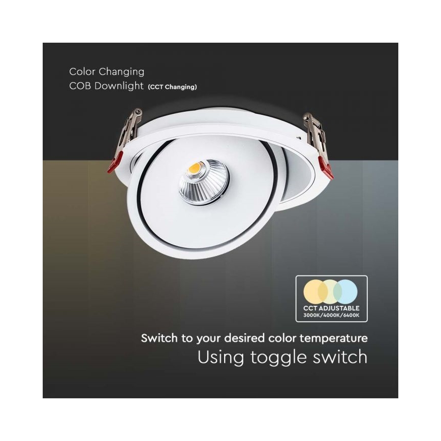 LED Podhľadové bodové svietidlo LED/28W/230V 3000/4000/6400K pr. 20 cm biela