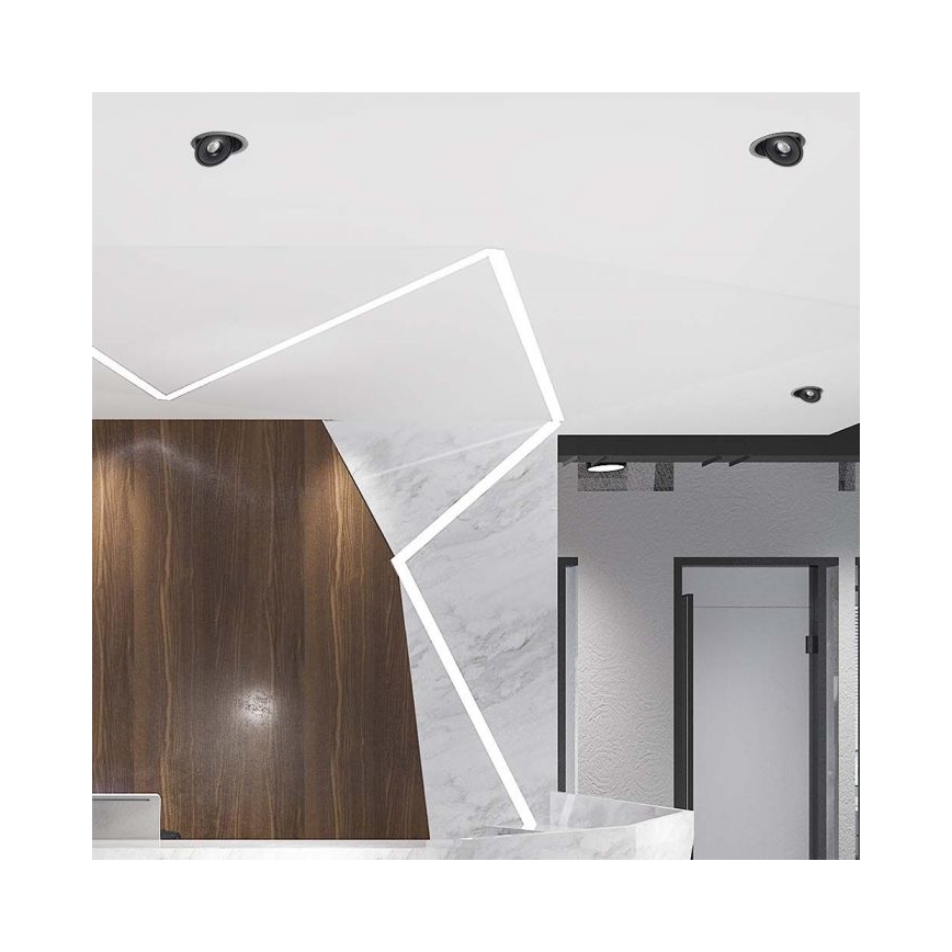 LED Podhľadové bodové svietidlo LED/28W/230V 3000/4000/6400K pr. 20 cm čierna