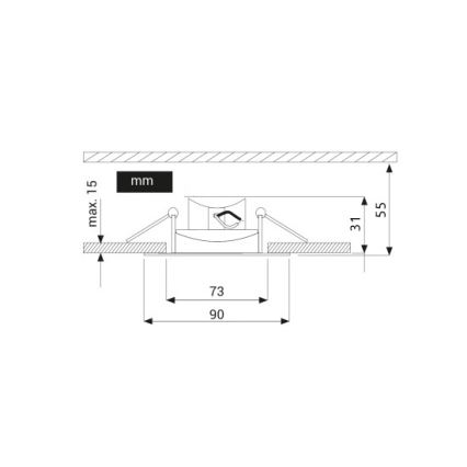 LED Podhľadové svietidlo 1xLED/6,5W/100-250V 3000K