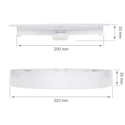 LED Podhľadové svietidlo ALGINE 2v1 LED/18W/230V 3000K