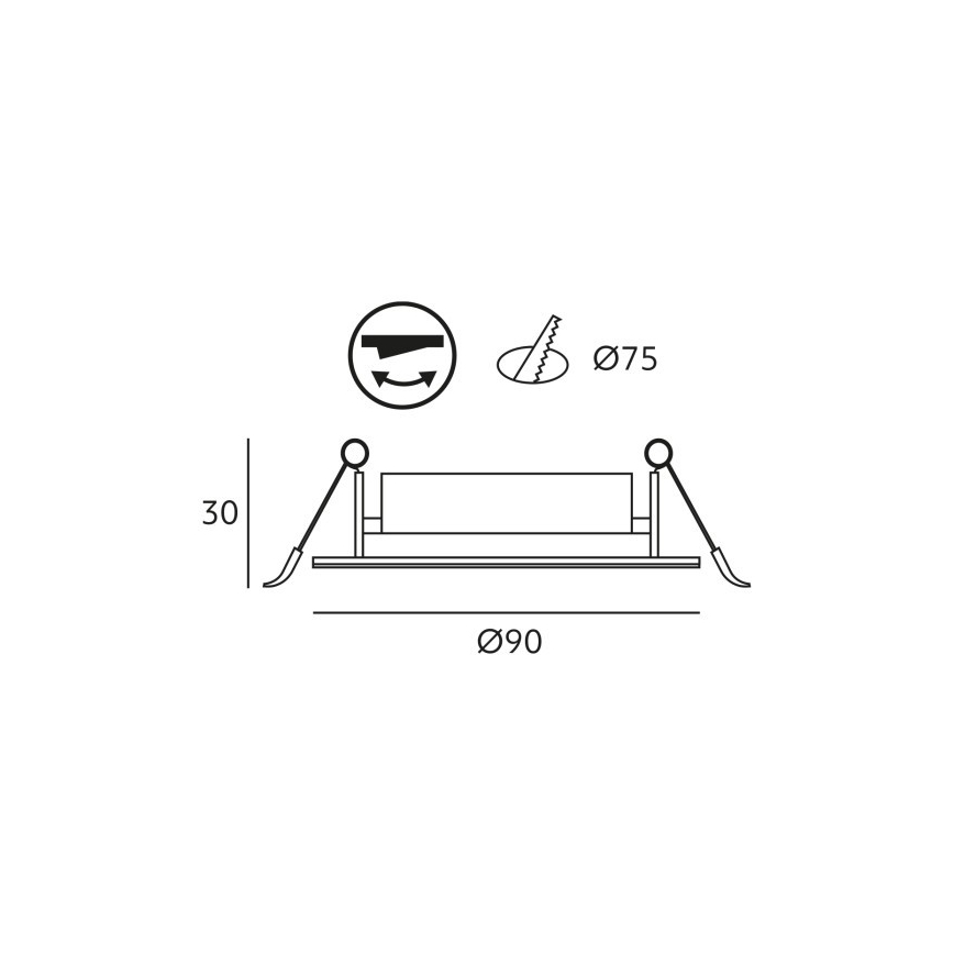 LED Podhľadové svietidlo BRINO LED/3/5/7W/230V 3000/4000/6500K biela