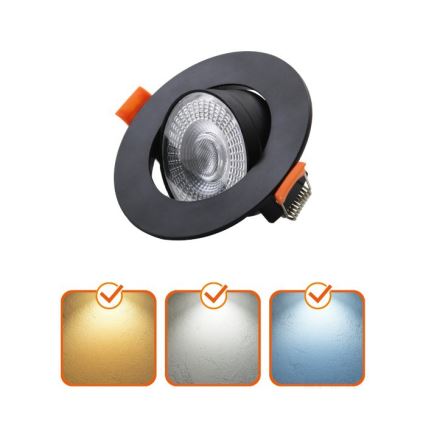 LED podhľadové svietidlo BRINO LED/3/5/7W/230V 3000/4000/6500K čierne
