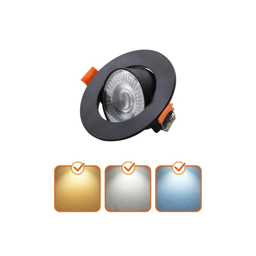 LED podhľadové svietidlo BRINO LED/3/5/7W/230V 3000/4000/6500K čierne