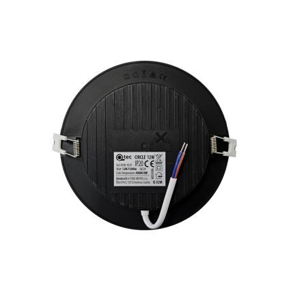 LED Podhľadové svietidlo CIRCLE LED/12W/230V 4000K pr. 17 cm čierna