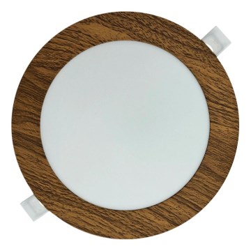LED Podhľadové svietidlo CIRCLE LED/12W/230V 4200K pr. 16,7 cm hnedá