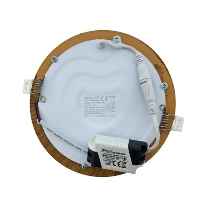 LED Podhľadové svietidlo CIRCLE LED/12W/230V 4200K pr. 16,7 cm hnedá