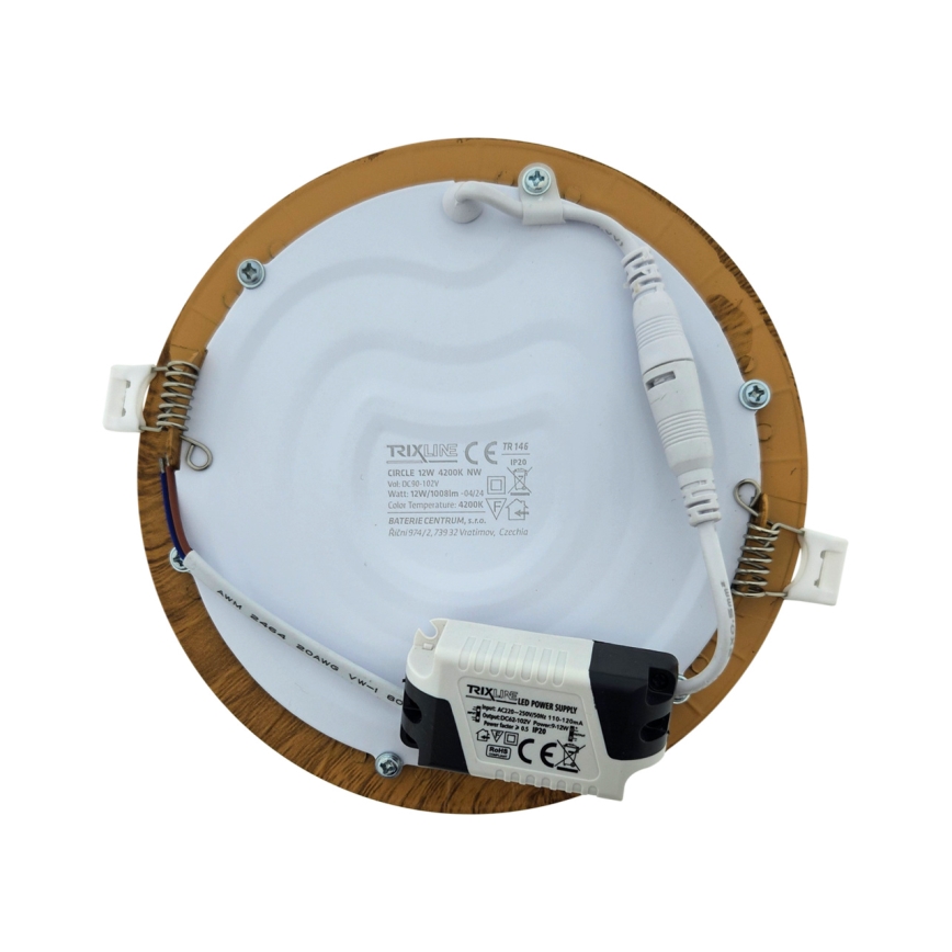 LED Podhľadové svietidlo CIRCLE LED/12W/230V 4200K pr. 16,7 cm hnedá