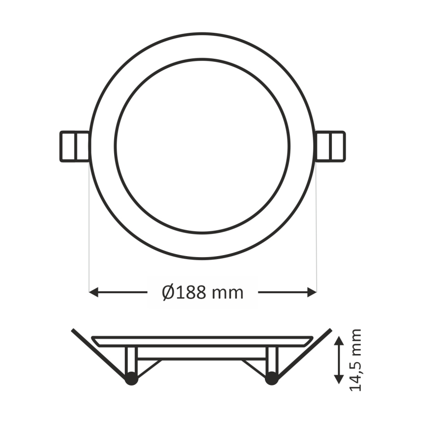 LED Podhľadové svietidlo CIRCLE LED/15W/230V 6500K pr. 18,8 cm biela
