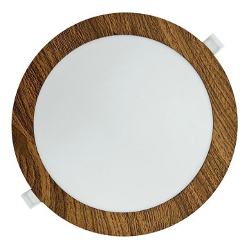 LED Podhľadové svietidlo CIRCLE LED/18W/230V 4200K pr. 22 cm hnedá