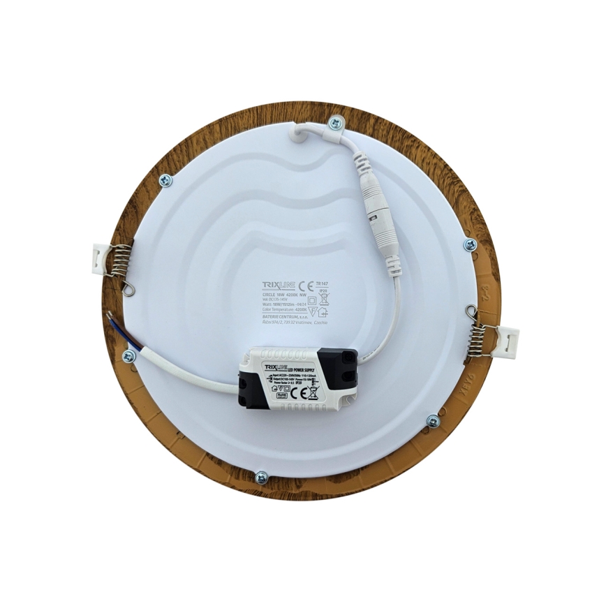 LED Podhľadové svietidlo CIRCLE LED/18W/230V 4200K pr. 22 cm hnedá
