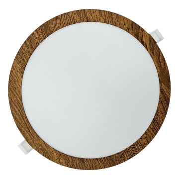 LED Podhľadové svietidlo CIRCLE LED/24W/230V 4200K pr. 29,6 cm hnedá