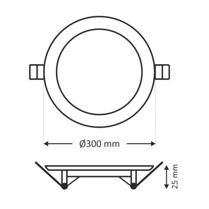 LED Podhľadové svietidlo LED/24W/230V