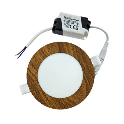 LED Podhľadové svietidlo CIRCLE LED/6W/230V 4200K pr. 11,8 cm hnedá