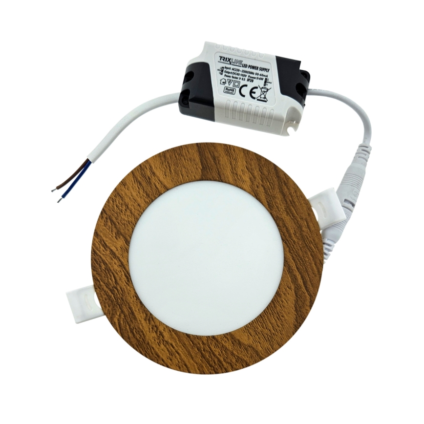 LED Podhľadové svietidlo CIRCLE LED/6W/230V 4200K pr. 11,8 cm hnedá
